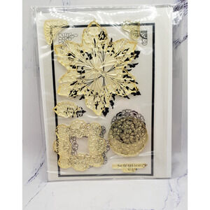 Snowflake and Flower Designs Paper Parachute Clear Polymer Stamps